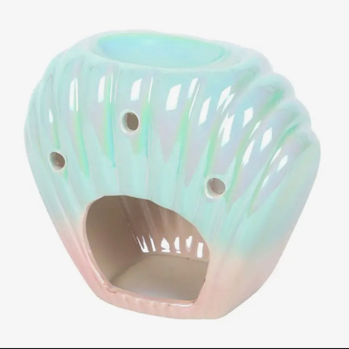 Iridescent Shell Coastal Wax Warmer