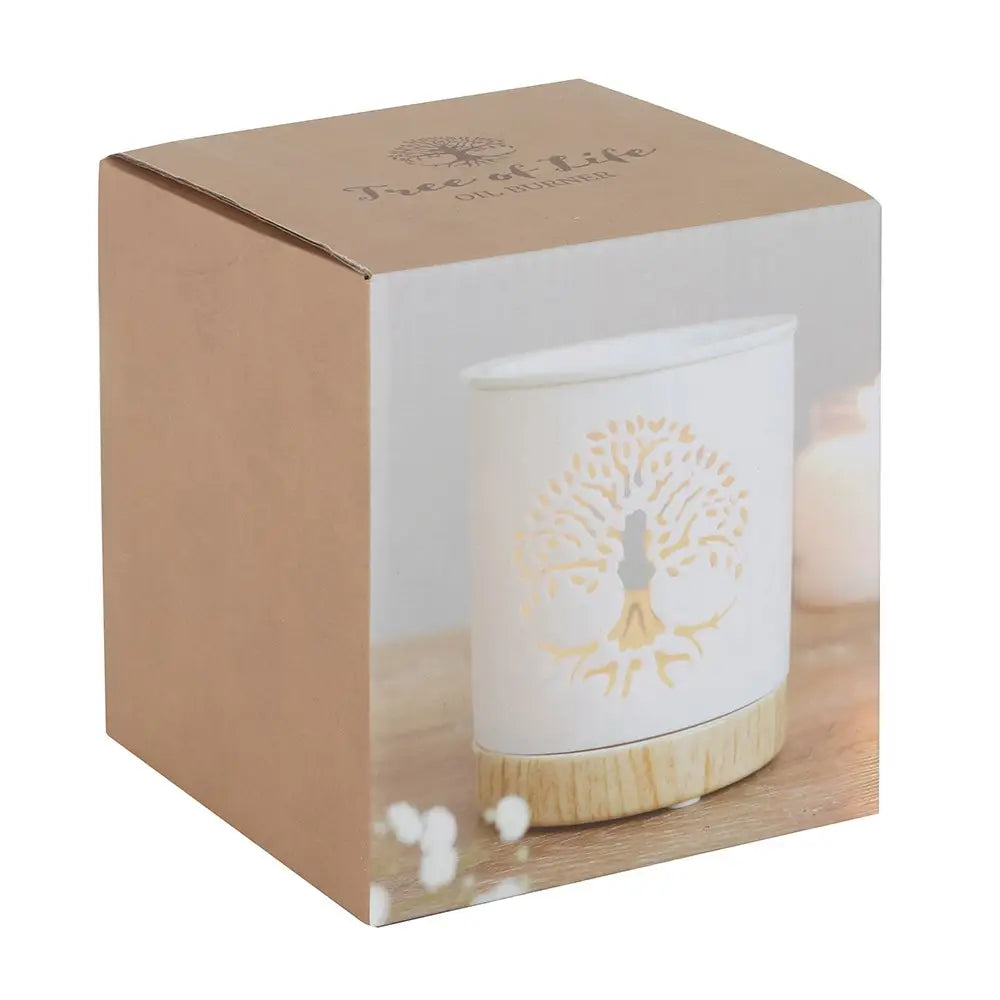 White Tree of Life Cut Out Wax Burner