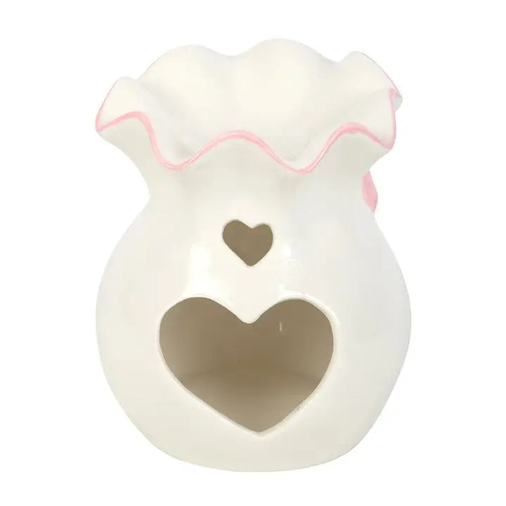 White & Pink Bow Wax Warmer