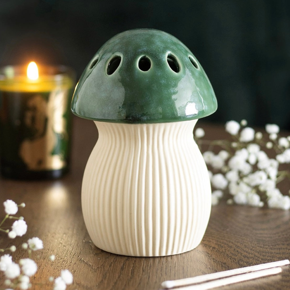 Green Mushroom Wax Warmer