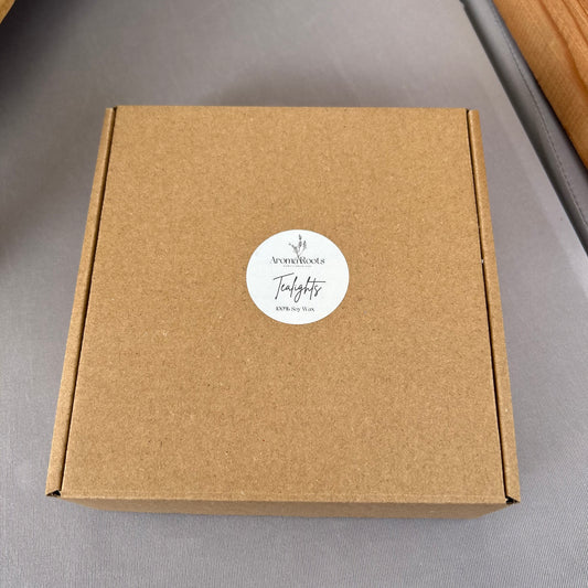 Box of 12 Unscented Soy Wax Tealights (4-6 hr burn)