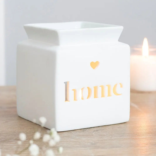 White Home Cut Out Wax Burner