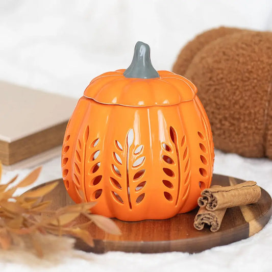 Orange Autumn Leaf Cut Out Pumpkin Wax Warmer