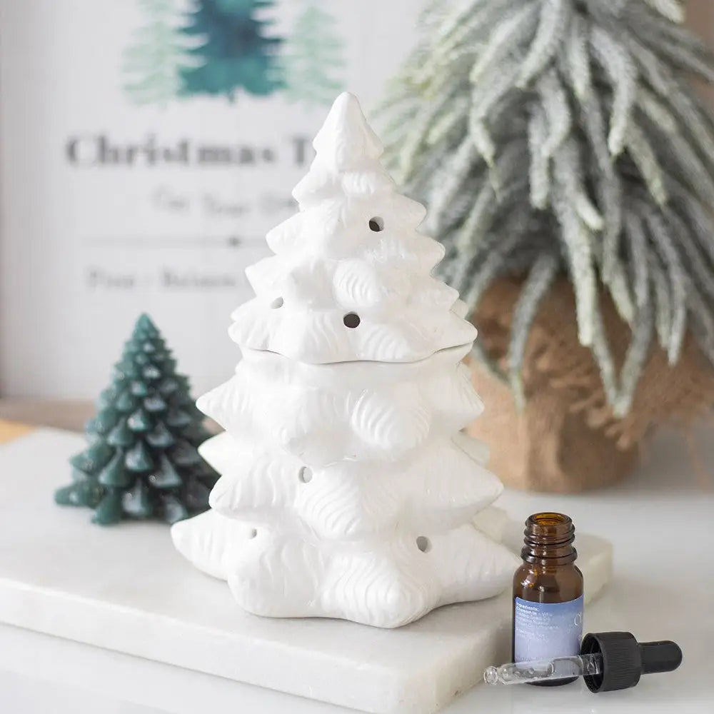 White Winter Fir Tree Wax Warmer